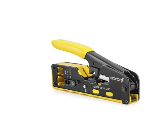 Rj45 Network Sıkma Pensesi Seti Cat5 Cat6 Cat7 Sarı APXCR45