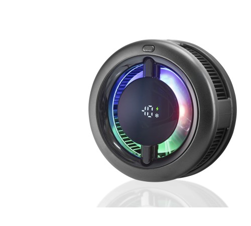 Manyetik Telefon Soğutucu Fan Rgb Dijital Ekranlı - Siyah CX19