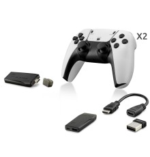 Retro Oyun Stick Hdmi Çift Gamepad Seti 64 Gb Kart Destekli 2.4G Kablosuz - Beyaz HD326