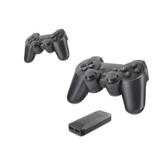 Retro Oyun Stick Kablosuz Çift Gamepad Seti 4K - Siyah HD329