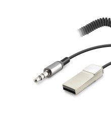 Aux Bluetooth Ses Alıcı Adaptör Dahili Kablolu Handsfree 3.5Mm - Siyah HD9005