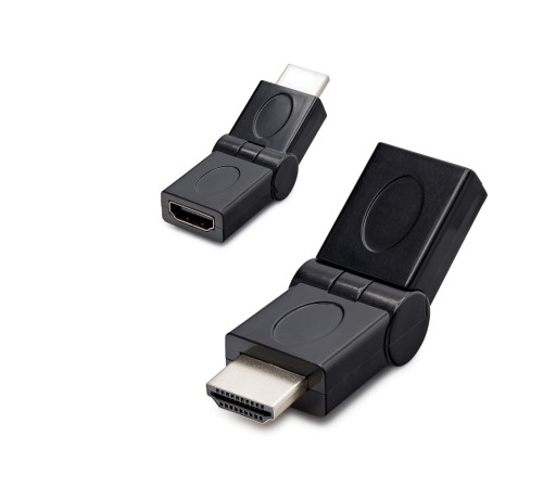Hdmi Erkek Dişi Mafsallı Adaptör - Siyah HDX1257