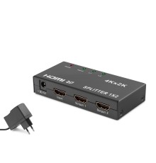 Hdmi Splitter 4K 3D 1 In 2 Out - Siyah HDX1295