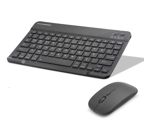 Kablosuz Bluetooth Smart Klavye Ve Mouse Seti - Siyah HDX2508