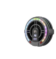 Manyetik Klipsli Telefon Tablet Soğutucu Fan Rgb Isı Göstergeli Ipad Uyumlu Gri HDX4385
