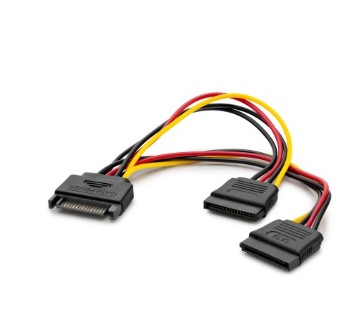 Sata Power 2 Li Çoklayıcı Kablosu 15 Cm Siyah HDX5519