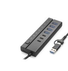 Usb Type-C 3.2 Gen1 Hub Anahtarlı 8 Port 5 Gbps Siyah HDX7062