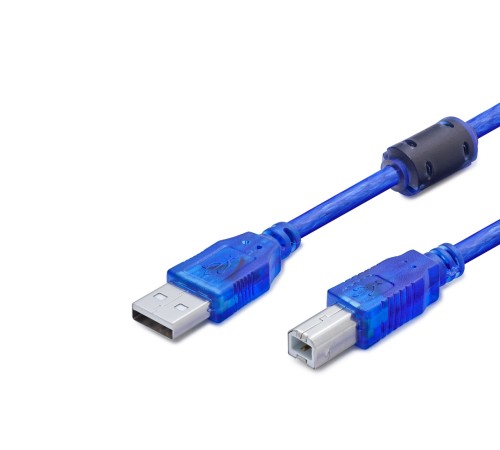 Usb Printer Kablosu 3 M - Şeffaf Mavi HDX7502