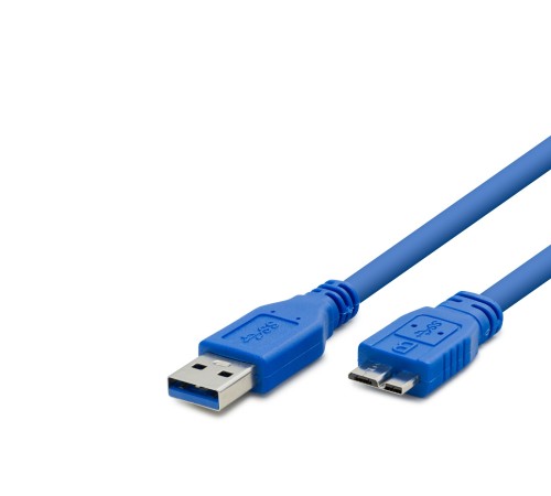 Usb 3.0 To Micro-B 3.0 Kablosu 30 Cm - Mavi HDX7518