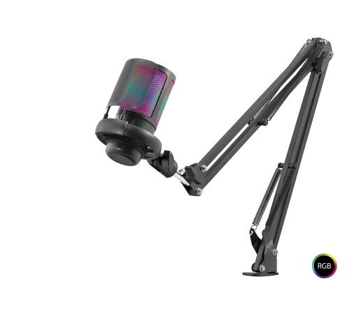 Rgb Mikrofon Seti Ayarlı Masa Kolu Type-C 192Khz 24Bit - Siyah ME6S35B