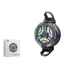 Manyetik Klipsli Telefon Soğutucu Fan Rgb Isı Göstergeli Siyah S38