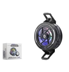 Manyetik Klipsli Telefon Soğutucu Fan Rgb Isı Göstergeli Siyah SL70