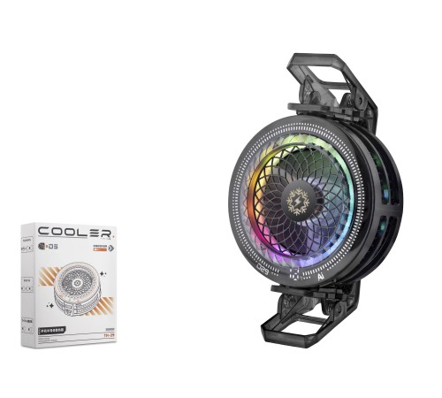 Klipsli Telefon Soğutucu Fan Rgb Isı Göstergeli Siyah TH29