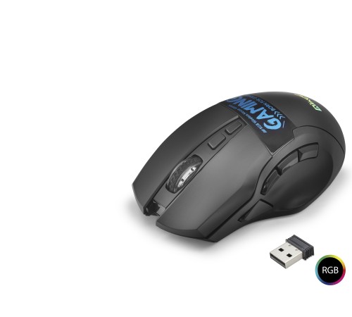 Dual Mode Kablosuz Mouse 2400 Dpi 9 Tuş 500Hz Rgb - Siyah W10
