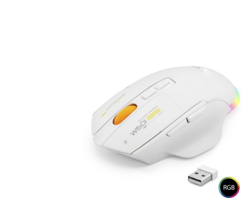 Dual Mode Kablosuz Mouse 12800 Dpi 7 Tuş Makro 1000Hz Rgb - Beyaz W601W