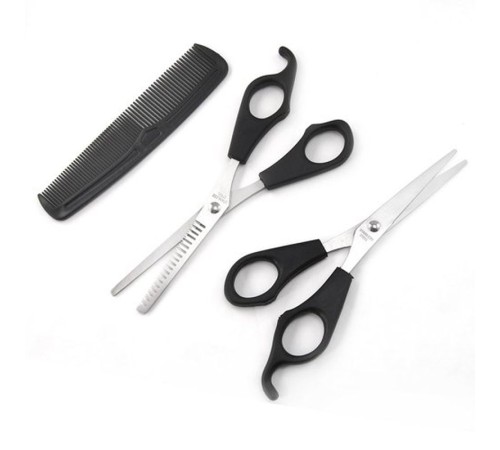 Kuaför Seti Saç Kesme ve İnceltme Makası Tarak Hediye 3lü Set