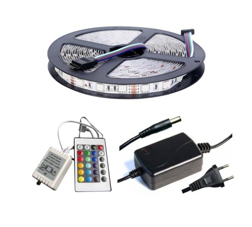 Winboss 5MT Rgb Şerit Led Slikonlu Adaptör Uzaktan Kumanda Tak Çalıştır