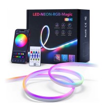 RGB Kumandalı Sese Duyarlı Animasyonlu Neon Şerit Hortum Led USB ve App Uyumlu 3 Metre