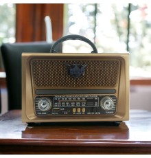 Nostaljik Görünümlü USB SD AUX Bluetooth Destekli Şarjlı Radyo RT-780