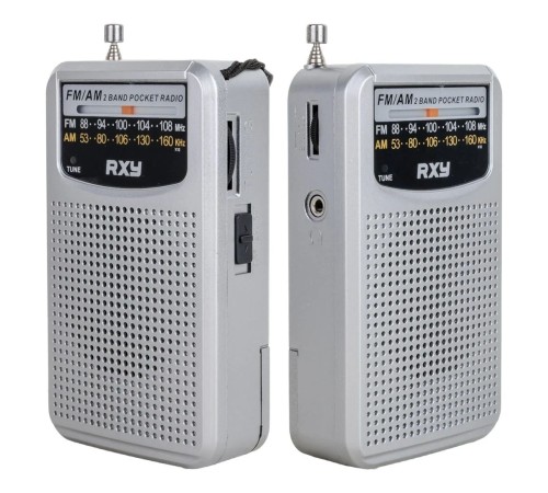 Bariton Cep Tipi Mini Analog Radyo Gri