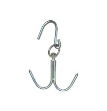 10 mm Kasap Et Kancası - 2'li Dönerli Set - Et İşleme - Hijyenik - Düzenli - Dayanıklı - Uzun Ömürlü