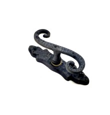 Antika Tarz Dekoratif Pirinç Kıvrık Pencere Kolu - 130x33 mm, Oksit