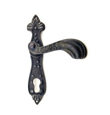 Antika Tarz Dekoratif Pirinç Mevlana Yale Kapı Kolu - 228x48 mm, Oksit