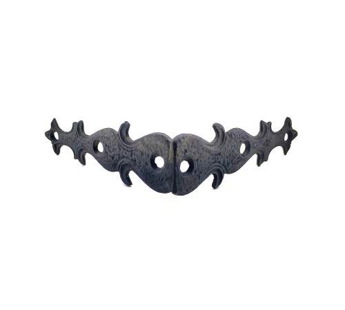 Antika Tarz Dekoratif Pirinç Gönye - Yan, 105x105 mm, Oksit