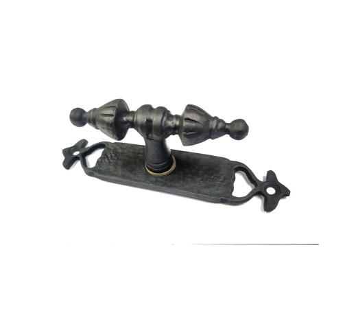 Antika Tarz Dekoratif Pirinç Burma Pencere Kolu - 152x32 mm, Oksit