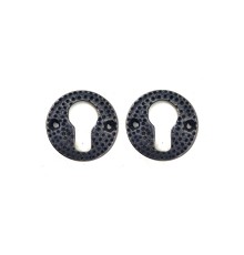 Antika Tarz Dekoratif Pirinç Oda Kilit Rozeti - 49mm, Oksit