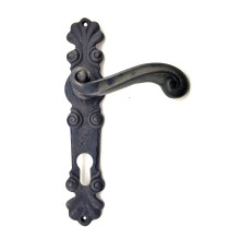 Antika Tarz Dekoratif Pirinç Okyanus Oda Kapı Kolu - 230x46 mm, Oksit