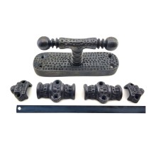 Antika Tarz Dekoratif Pirinç Üstten İspanyolet - 133x40 mm, Oksit