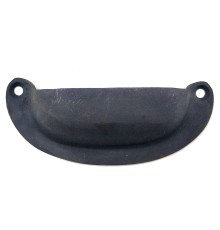 Antika Tarz Dekoratif Pirinç Düz Tas Mobilya Kulbu - 37x87 mm, Oksit