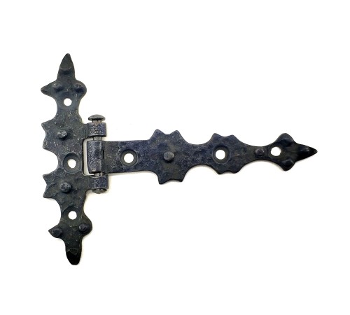 Antika Tarz Dekoratif Pirinç Yıldız Kuyruklu Menteşe - 85x110 mm, Oksit