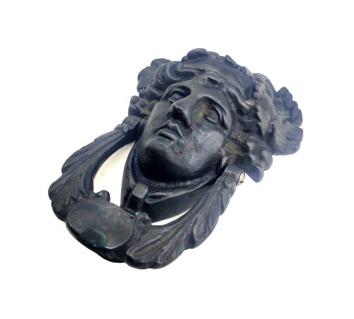 Antika Tarz Dekoratif Pirinç Sezar Kapı Tokmağı, Taktak - Oksit