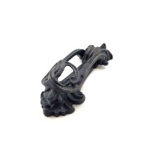 Antika Tarz Dekoratif Pirinç Doğa Kapı Tokmağı, Taktak - 205x73 mm, Oksit