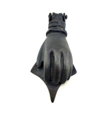 Antika Tarz Dekoratif Pirinç El Kapı Tokmağı, Taktak - 167x75 mm, Oksit