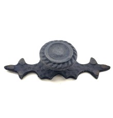 Antika Tarz Dekoratif Pirinç Çizgili Düğme - 25x80 mm, Oksit