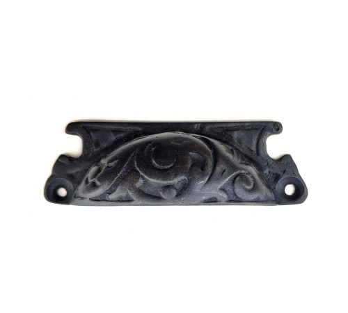 Antika Tarz Dekoratif Pirinç Lale Tas Mobilya Kulbu - 30x90 mm, Oksit