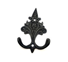 Antika Tarz Dekoratif Pirinç Çam Figürlü Askı - 98x57 mm, Oksit