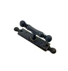 Antika Tarz Dekoratif Pirinç Misket Pencere Kolu - 165x32 mm, Oksit