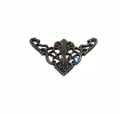 Dekoratif Köşe Süsü, Köşelik - Küçük, 19x34mm, Antik, 1 Adet