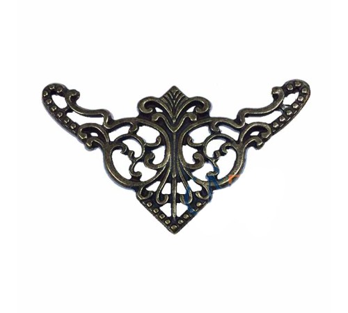 Dekoratif Köşe Süsü, Köşelik - Büyük, 31x55mm, Antik, 1 Adet