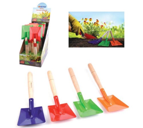 Mini Bahçe Küreği - Saplı 12x14cm