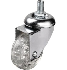 Hts 302 - 50x20 mm Şeffaf Makaralı Vidalı Teker