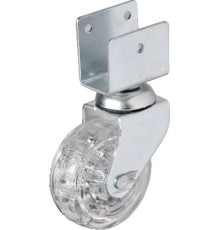 Hts 328 - 50x20 mm Şeffaf Makaralı Kısa U Tablalı Teker 4 Adet