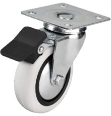 Hts 353 - 75x25 mm PVC Makaralı Tablalı Frenli Teker 4 Adet