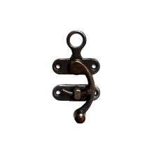 Kancalı Yay Gözü, Ahşap Kutu Klipsi - Büyük, Antik, 100 Adet