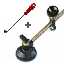 Menfez Açma Seti - Cam Kesme Pergeli 40 cm + Küre Cam Tokmağı