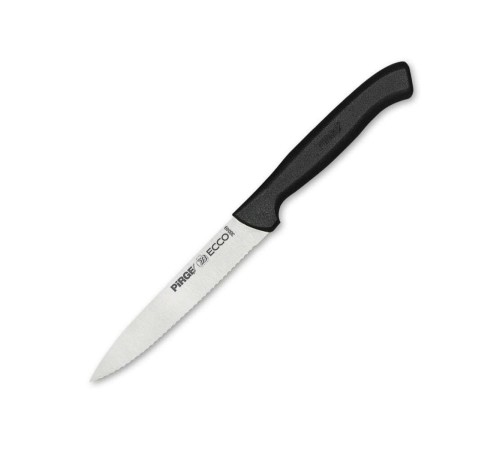38049 Ecco Tırtıklı Sebze, Et, Biftek Steak Bıçağı 12 cm - Siyah